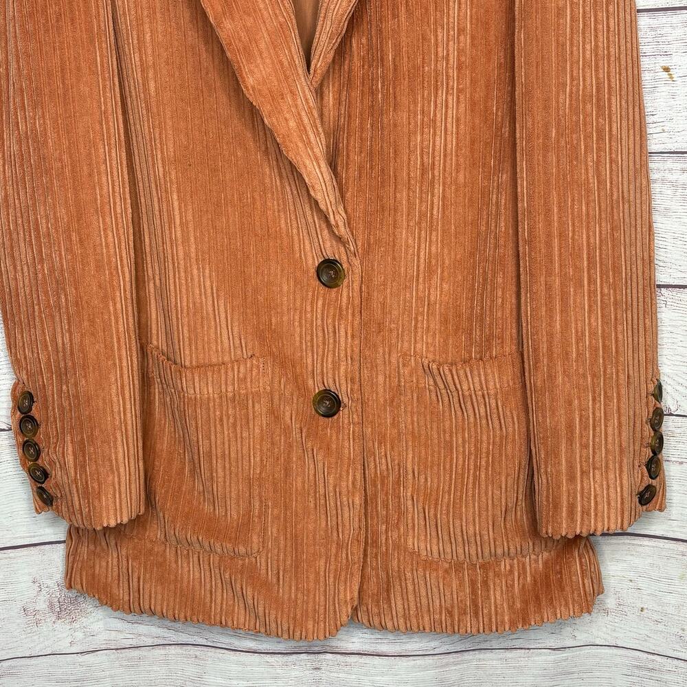 We The Free Everly Cord Blazer Coral Oversized Shacket Lined Blazer Jacket XS - Picture 9 of 10